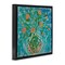 Stupell Industries Seahorse Fish Bowl Bouquet Floater Framed Canvas Wall Art Design by Estelle Grengs